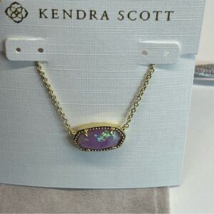 🎀✨New Kendra Scott Elisa Gold Pendant Necklace in Pink Kyocera Opal✨🎀